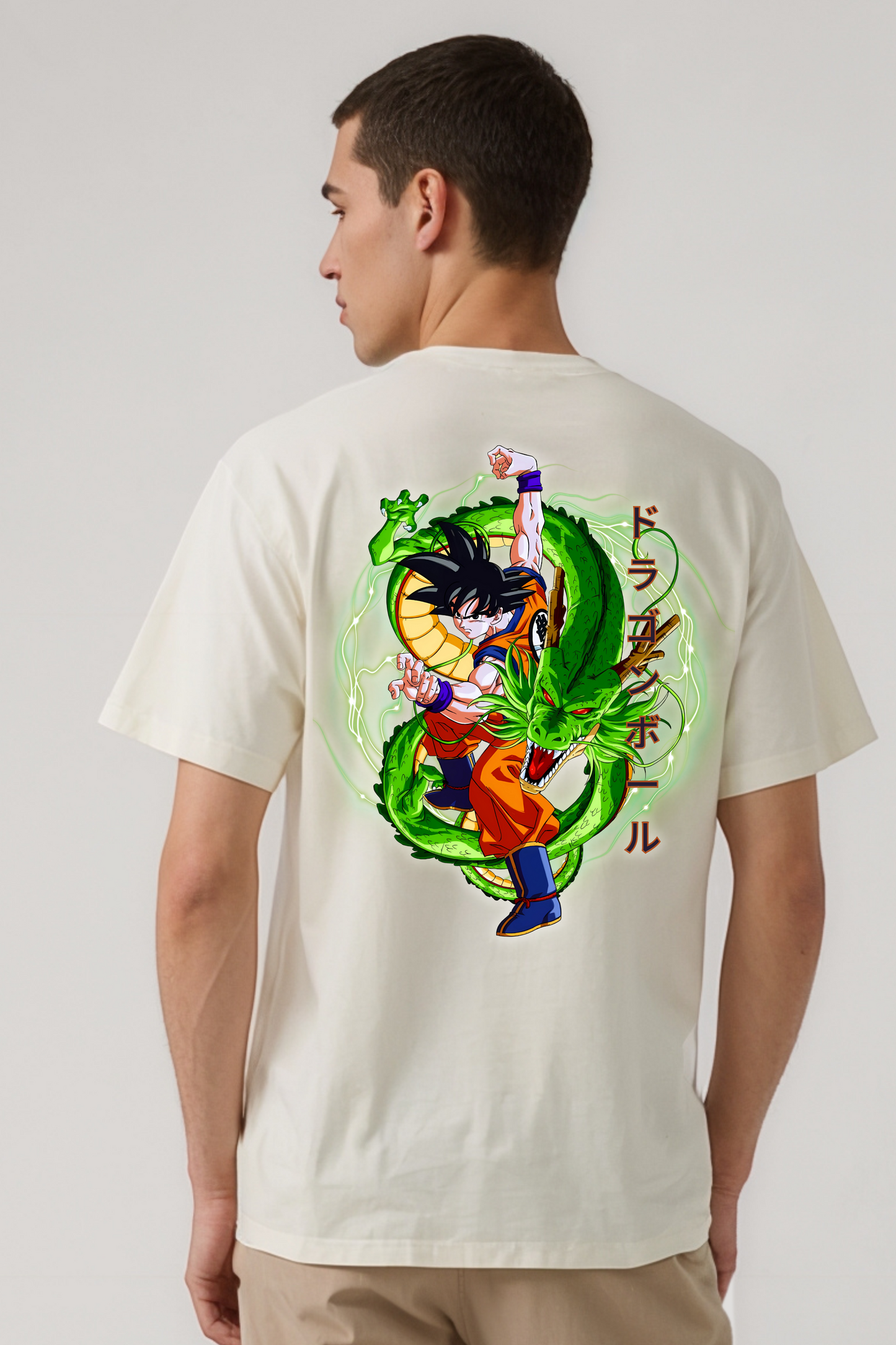 GOKU OVERSIZED TEE BEIGE