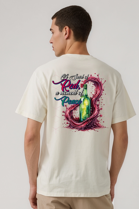 SWIRL & PEACE OVERSIZED TEE BEIGE