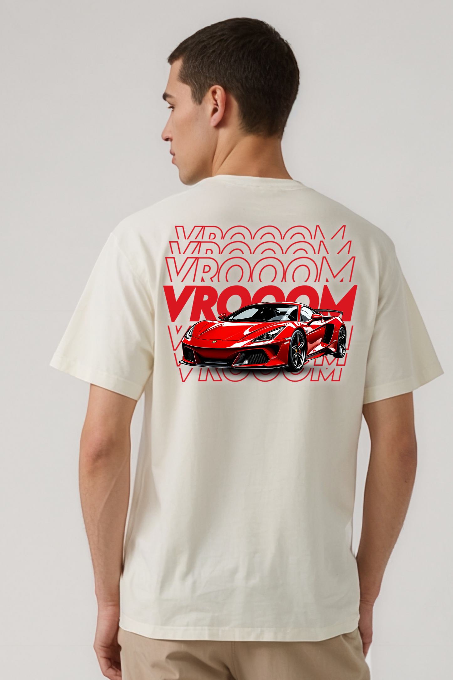 VROOM II OVERSIZED TEE BEIGE