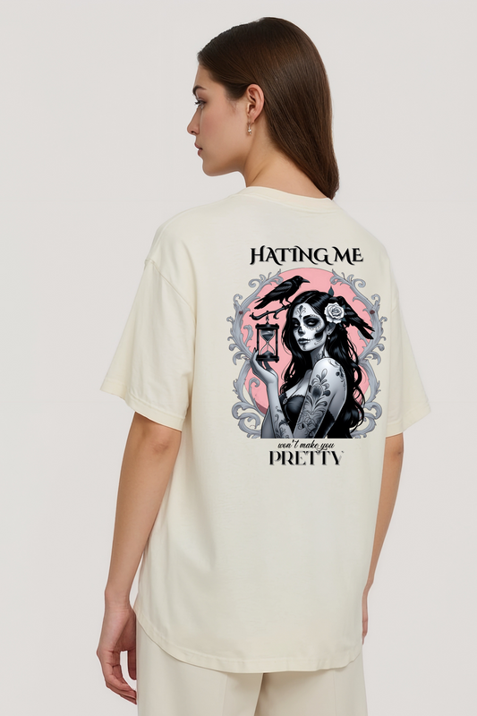 HATING ME OVERSIZED TEE BEIGE