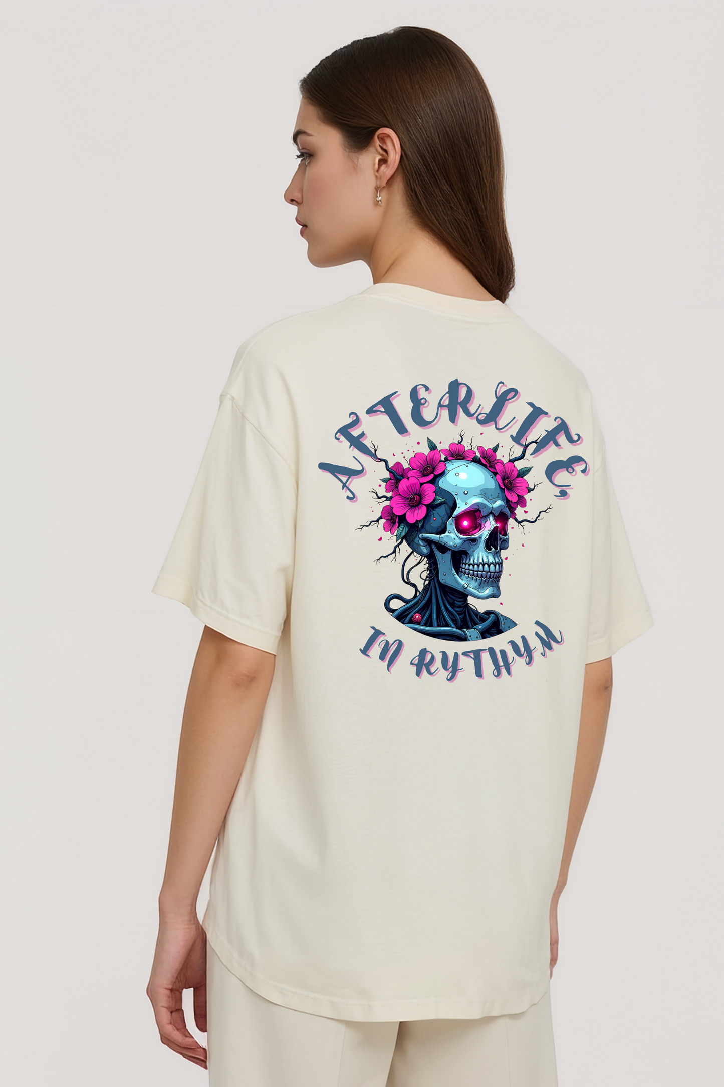 AFTERLIFE IN RYTHYM OVERSIZED TEE BEIGE