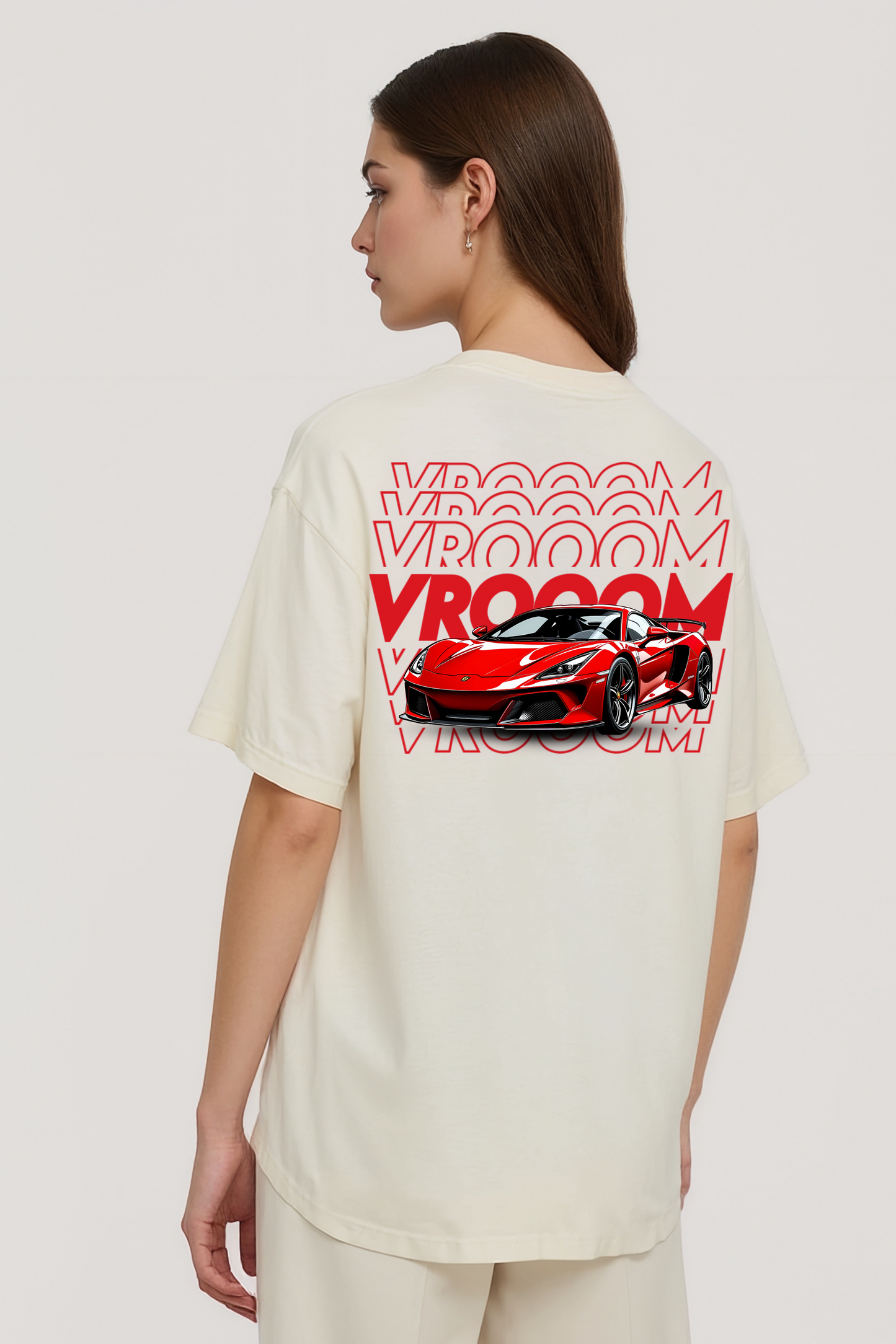 VROOM II OVERSIZED TEE BEIGE