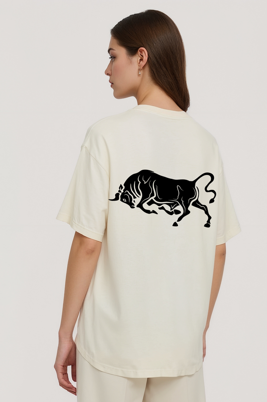 TAURUS OVERSIZED TEE BEIGE