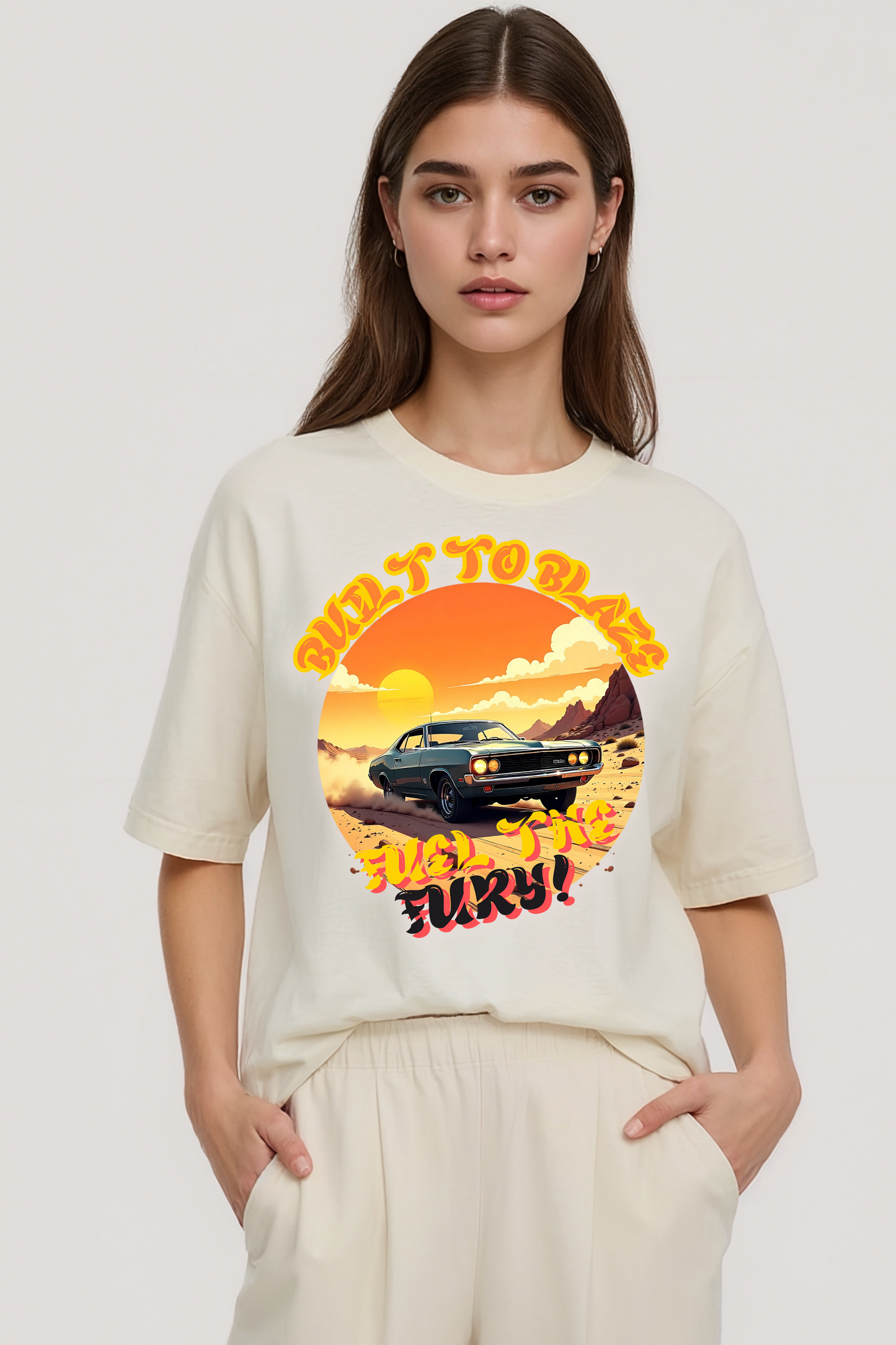 BLAZE OVERSIZED TEE BEIGE