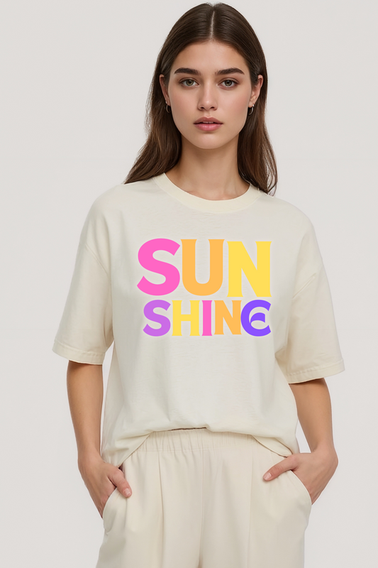 SUNSHINE OVERSIZED TEE BEIGE