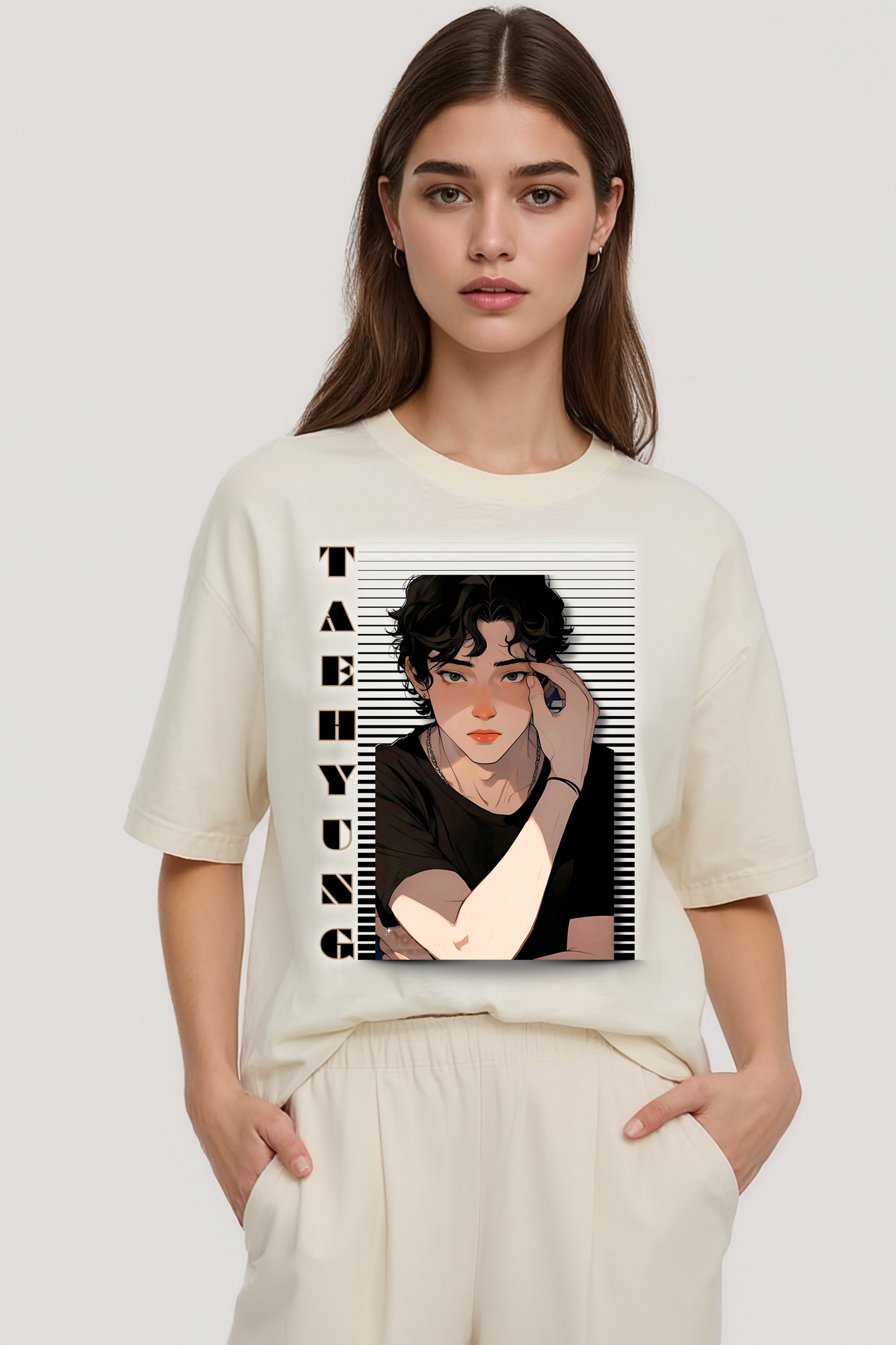 TAEHYUNG OVERSIZED TEE BEIGE