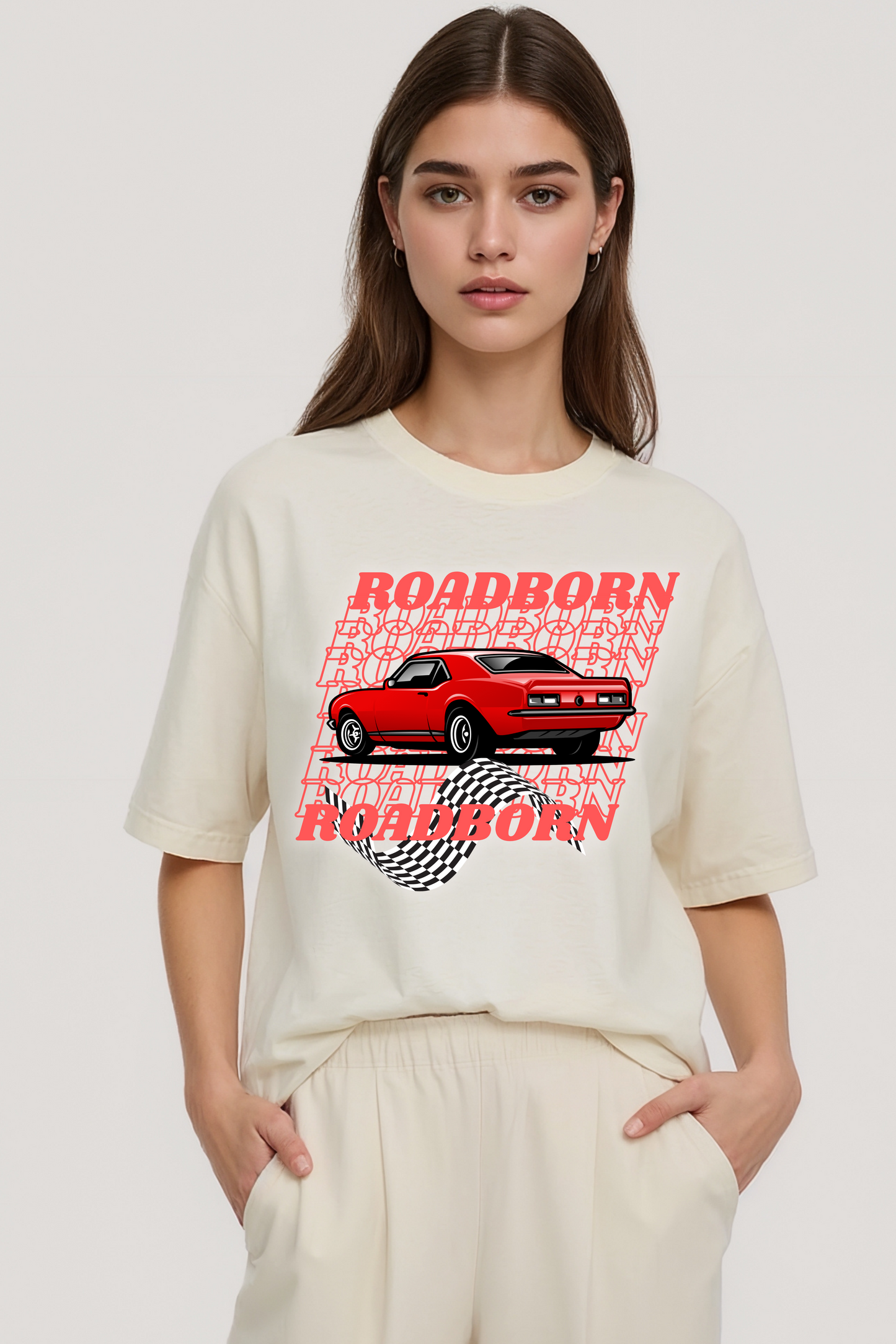 ROADBORN OVERSIZED TEE BEIGE