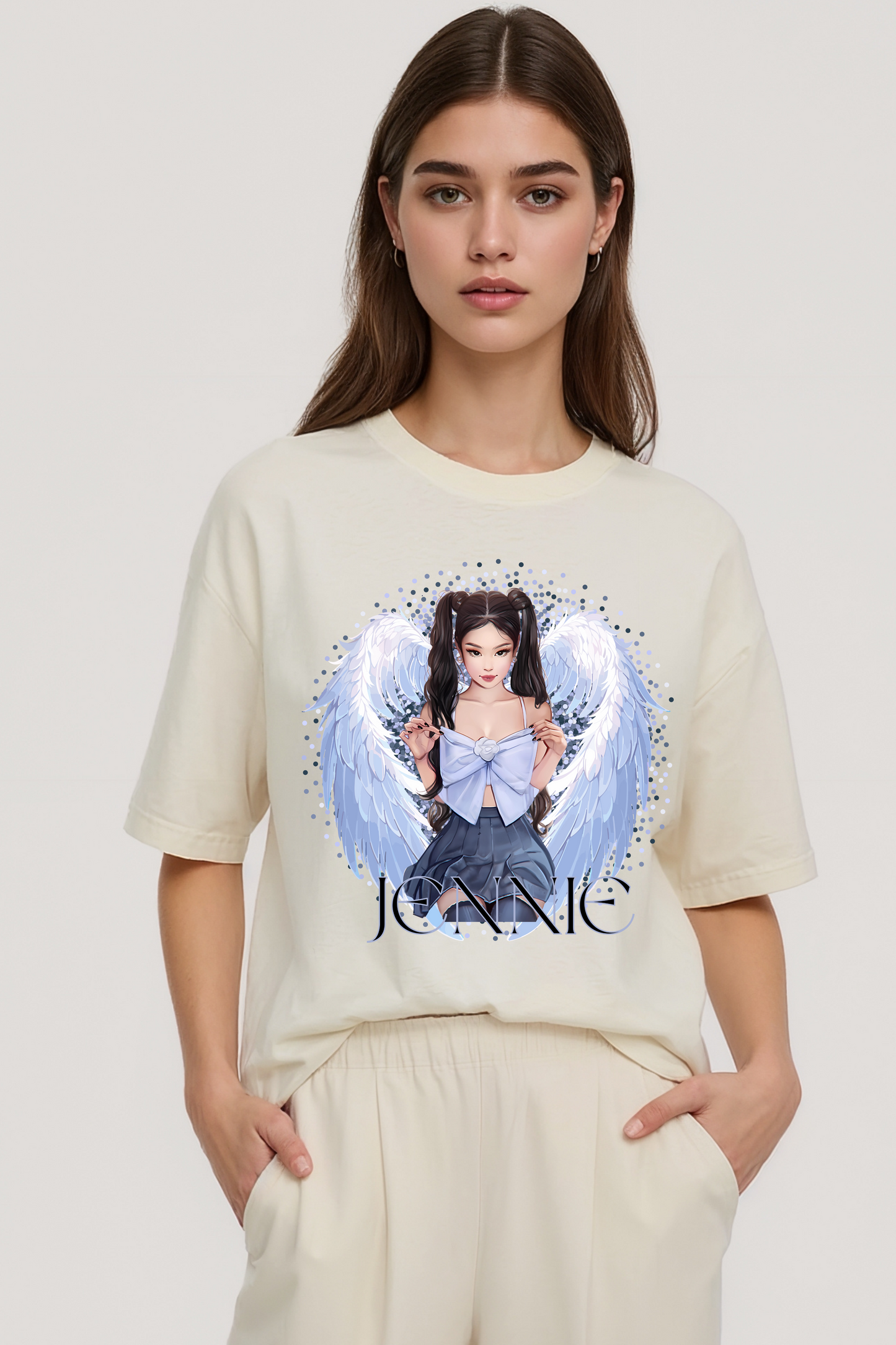 JENNIE OVERSIZED TEE BEIGE