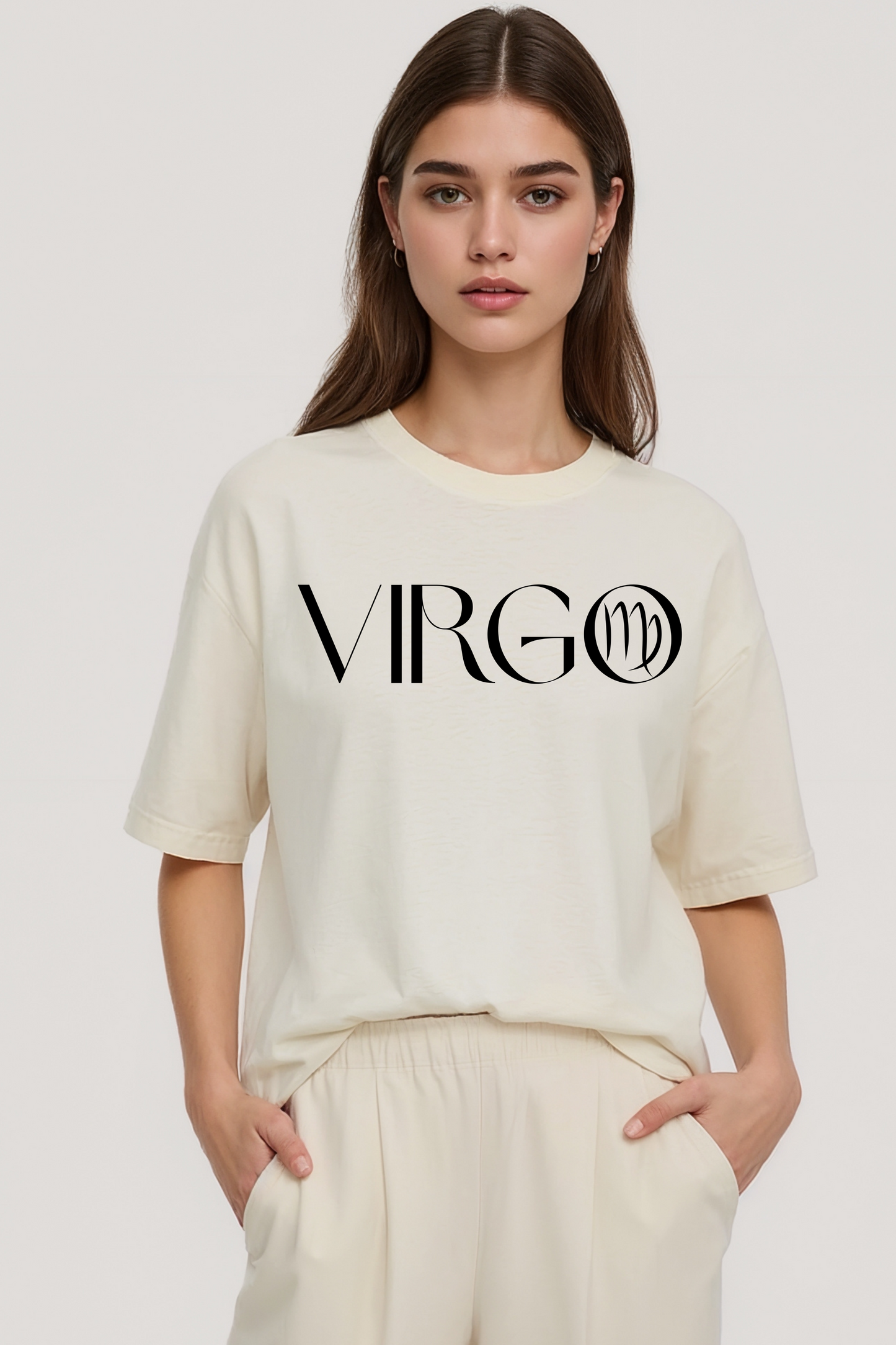 VIRGO OVERSIZED TEE BEIGE