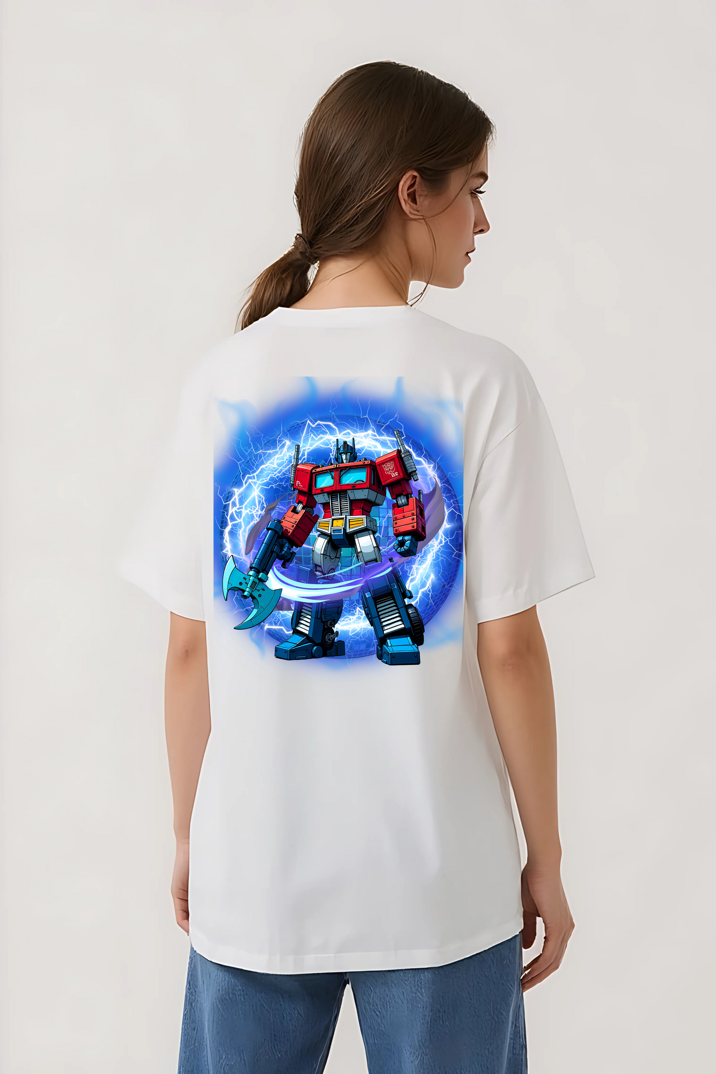 OPTIMUS PRIME OVERSIZED TEE WHITE