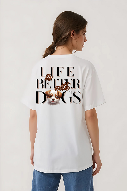 DOGS OVERSIZED TEE WHITE