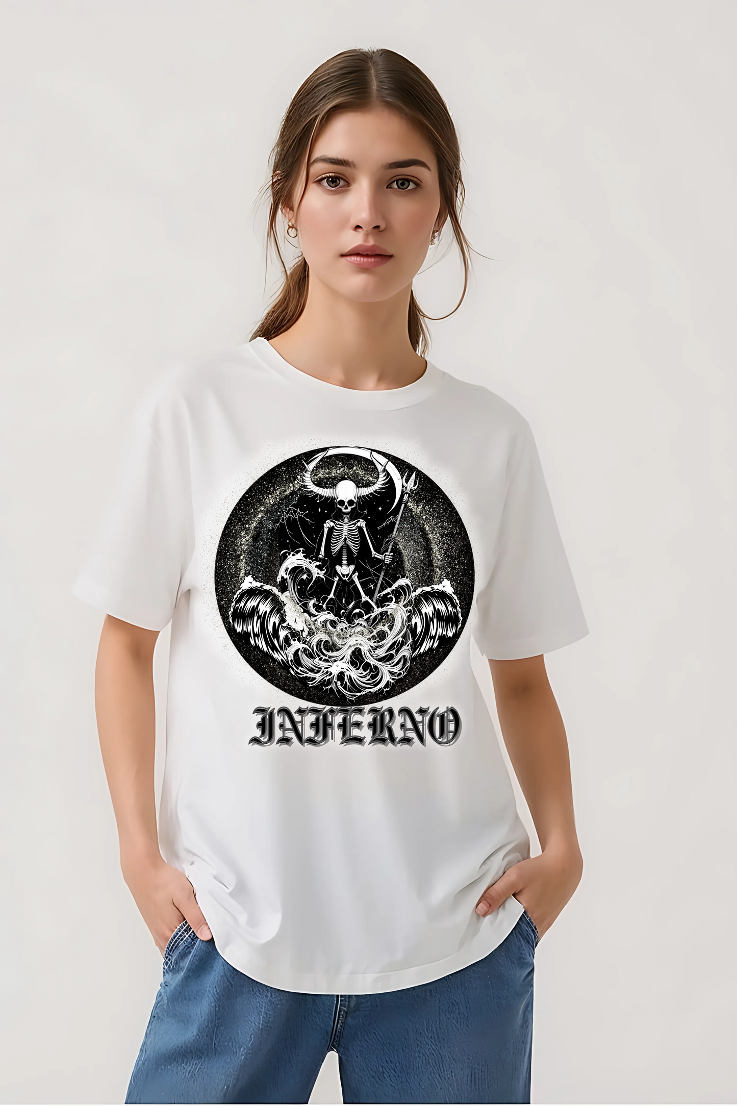 INFERNO OVERSIZED TEE WHITE