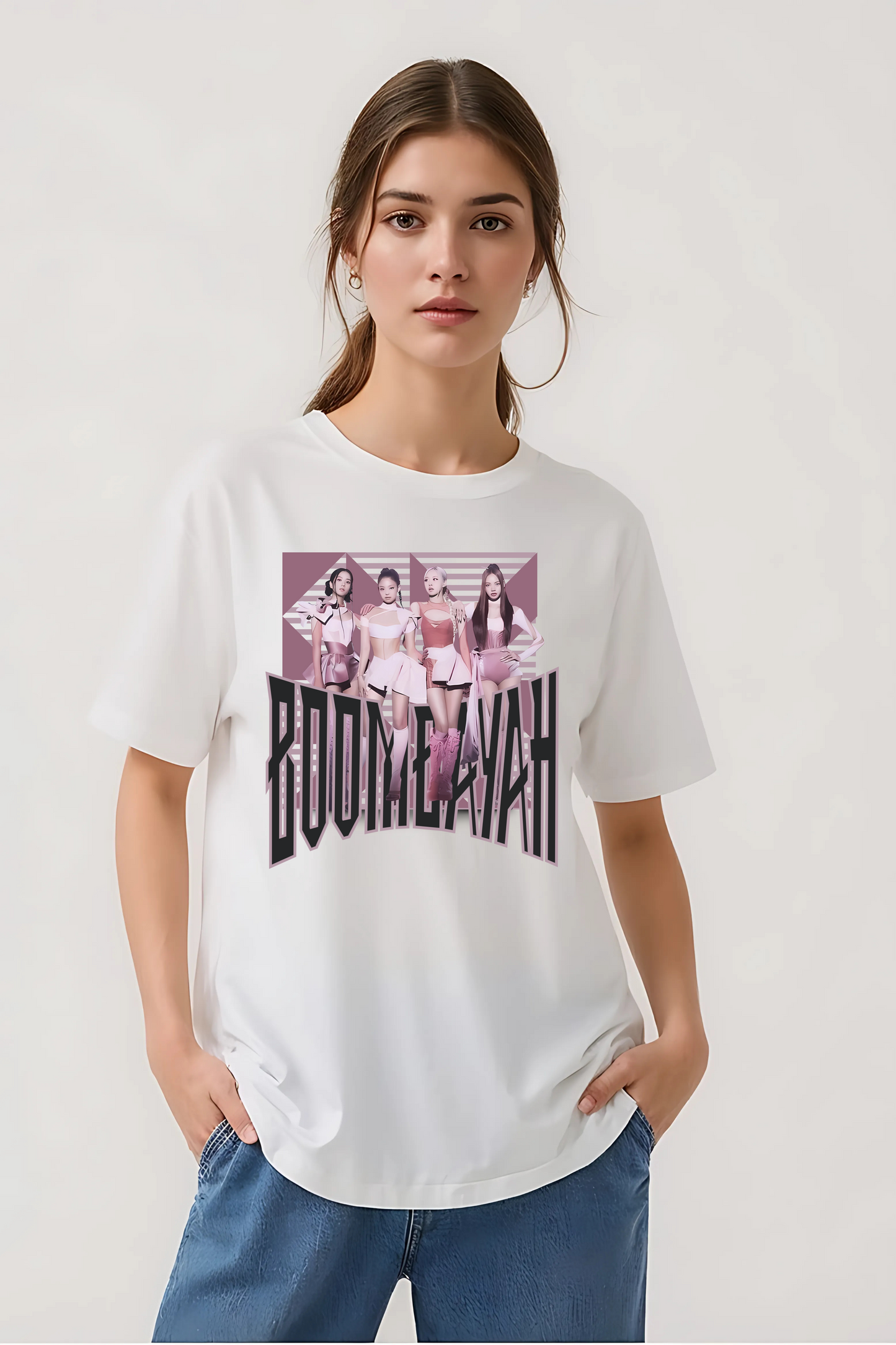 BOOMBAYAH OVERSIZED TEE WHITE