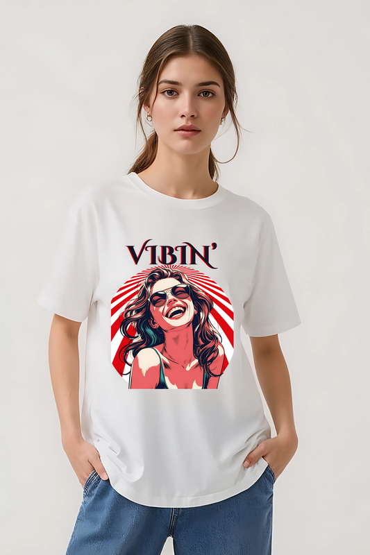 VIBING OVERSIZED TEE WHITE