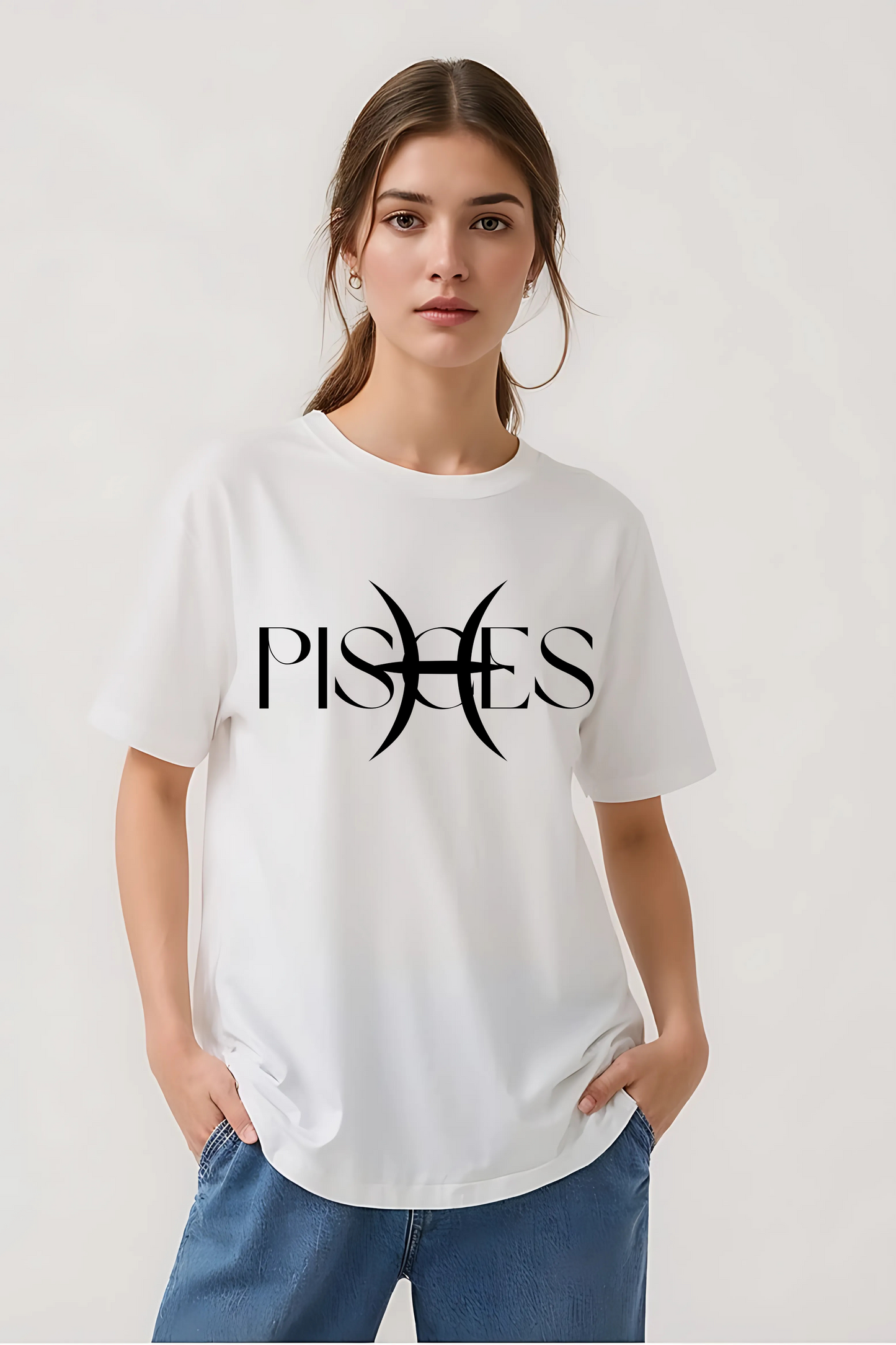 PISCES OVERSIZED TEE WHITE