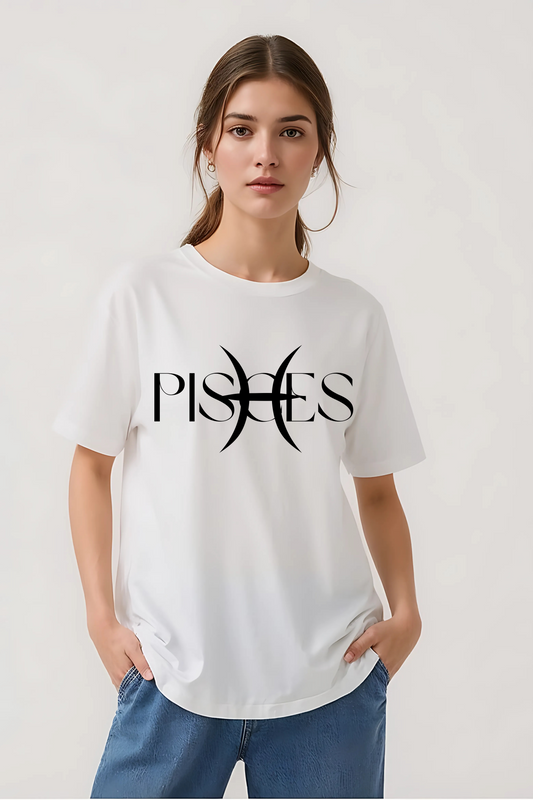 PISCES OVERSIZED TEE WHITE