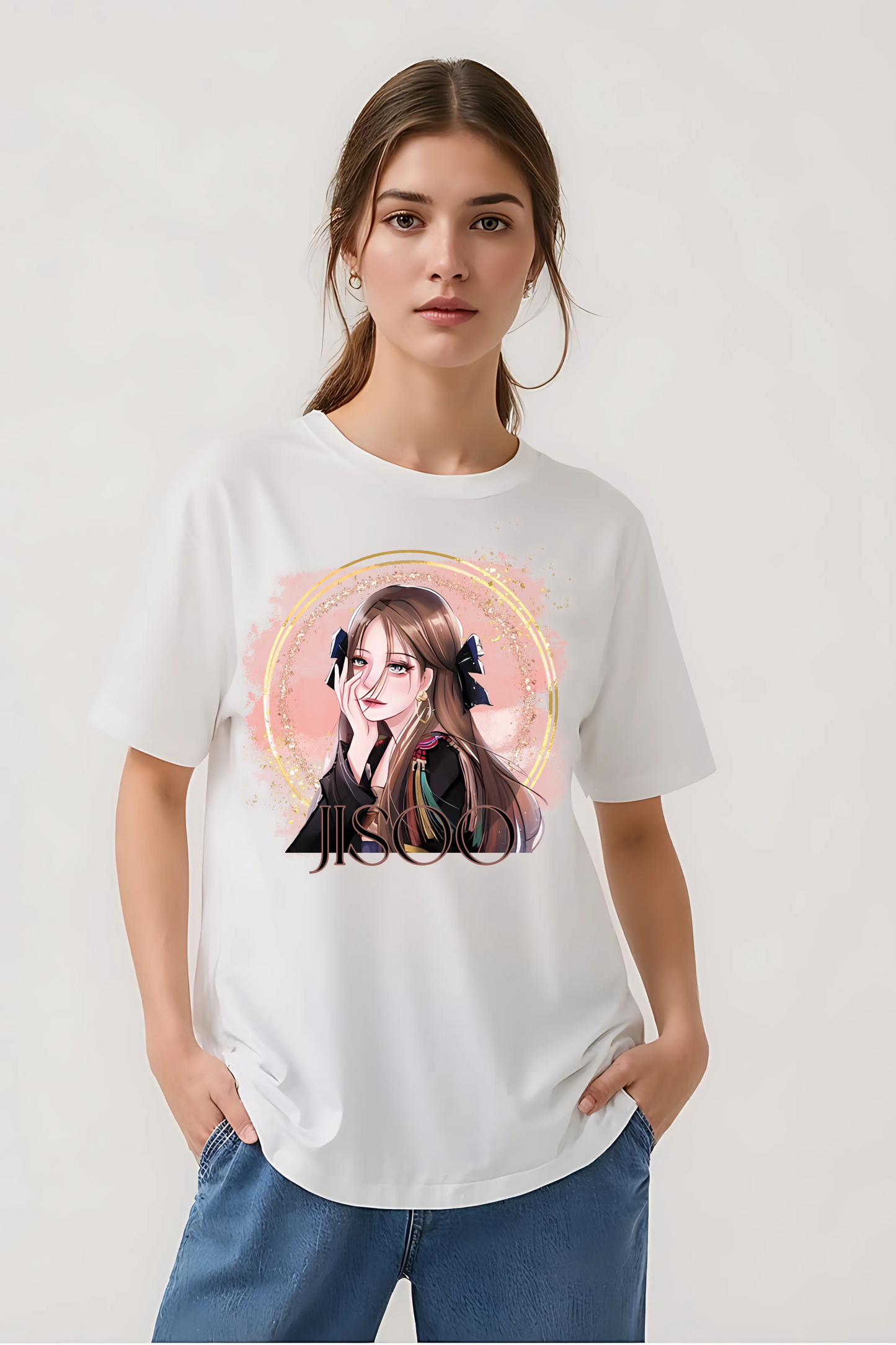 JISOO OVERSIZED TEE WHITE