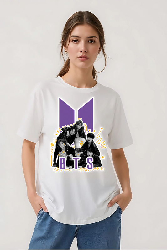 BTS ARMY OVERSIZED TEE WHITE