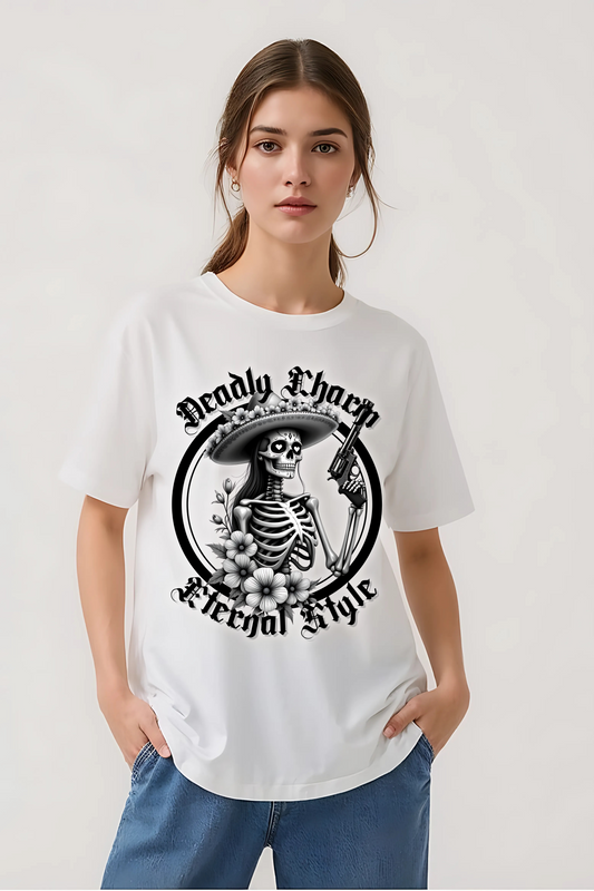 DEADLY CHARM OVERSIZED TEE WHITE