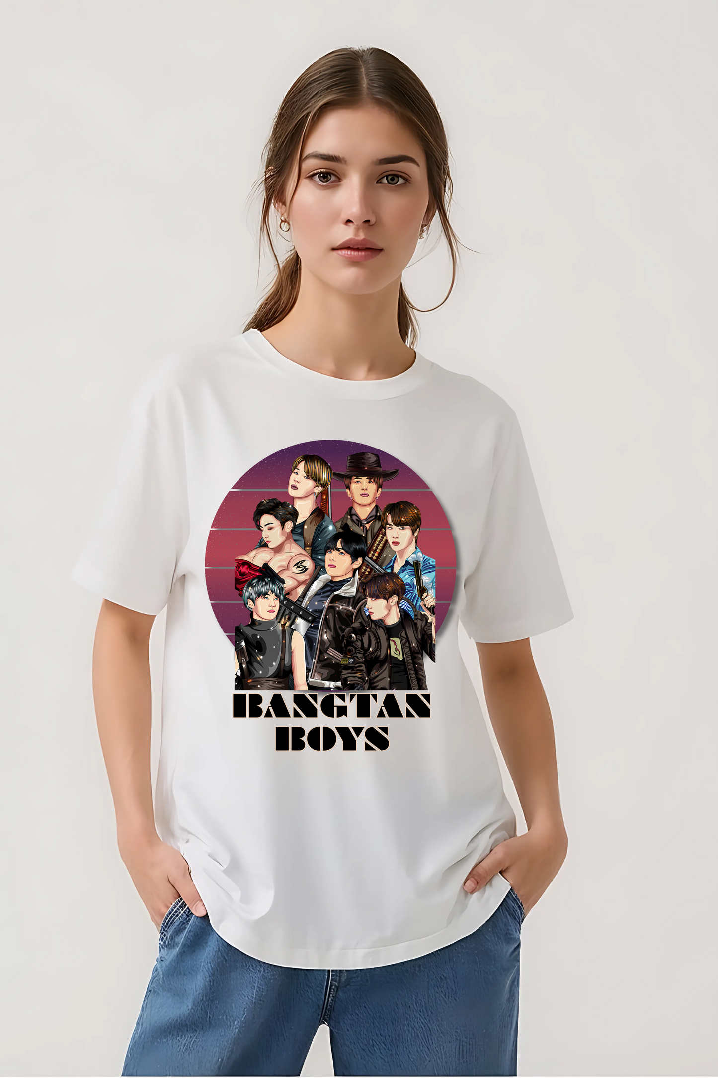 BTS OVERSIZED TEE WHITE