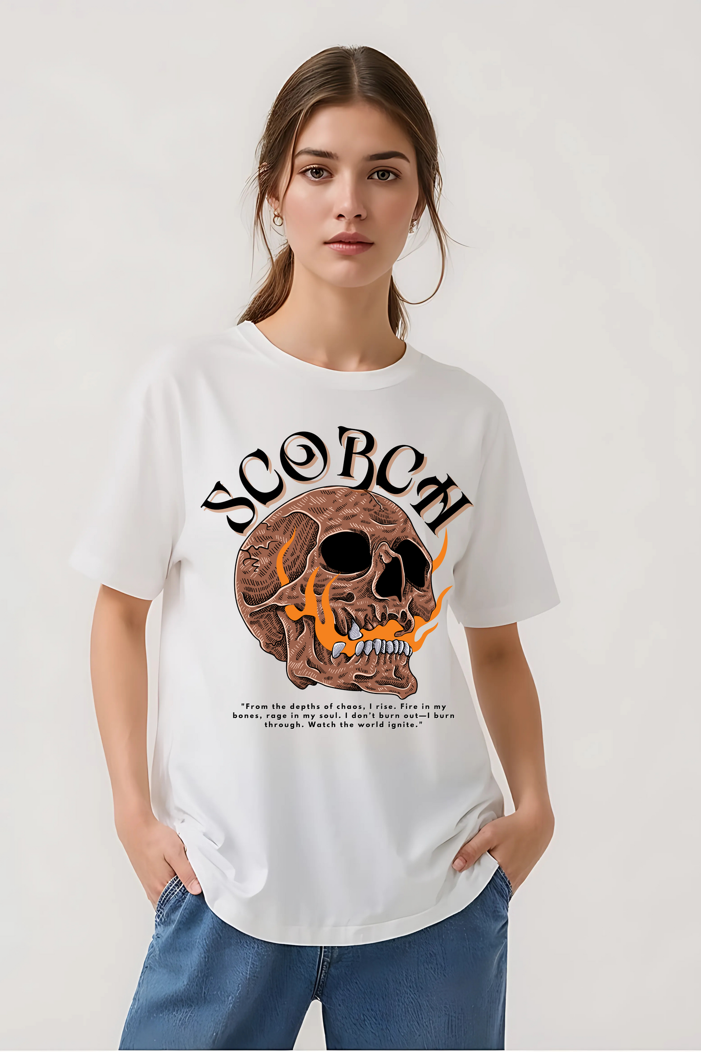 SCORCH OVERSIZED TEE WHITE