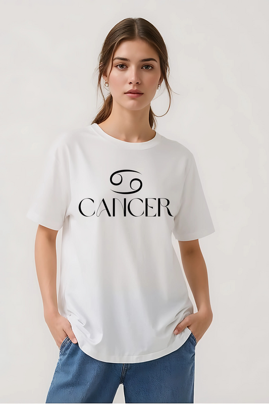 CANCER OVERSIZED TEE WHITE