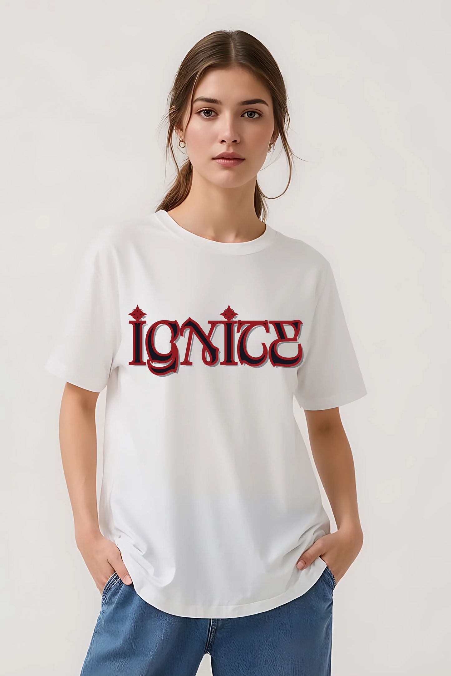 IGNITE GRAPHIC OVERSIZED TEE WHITE
