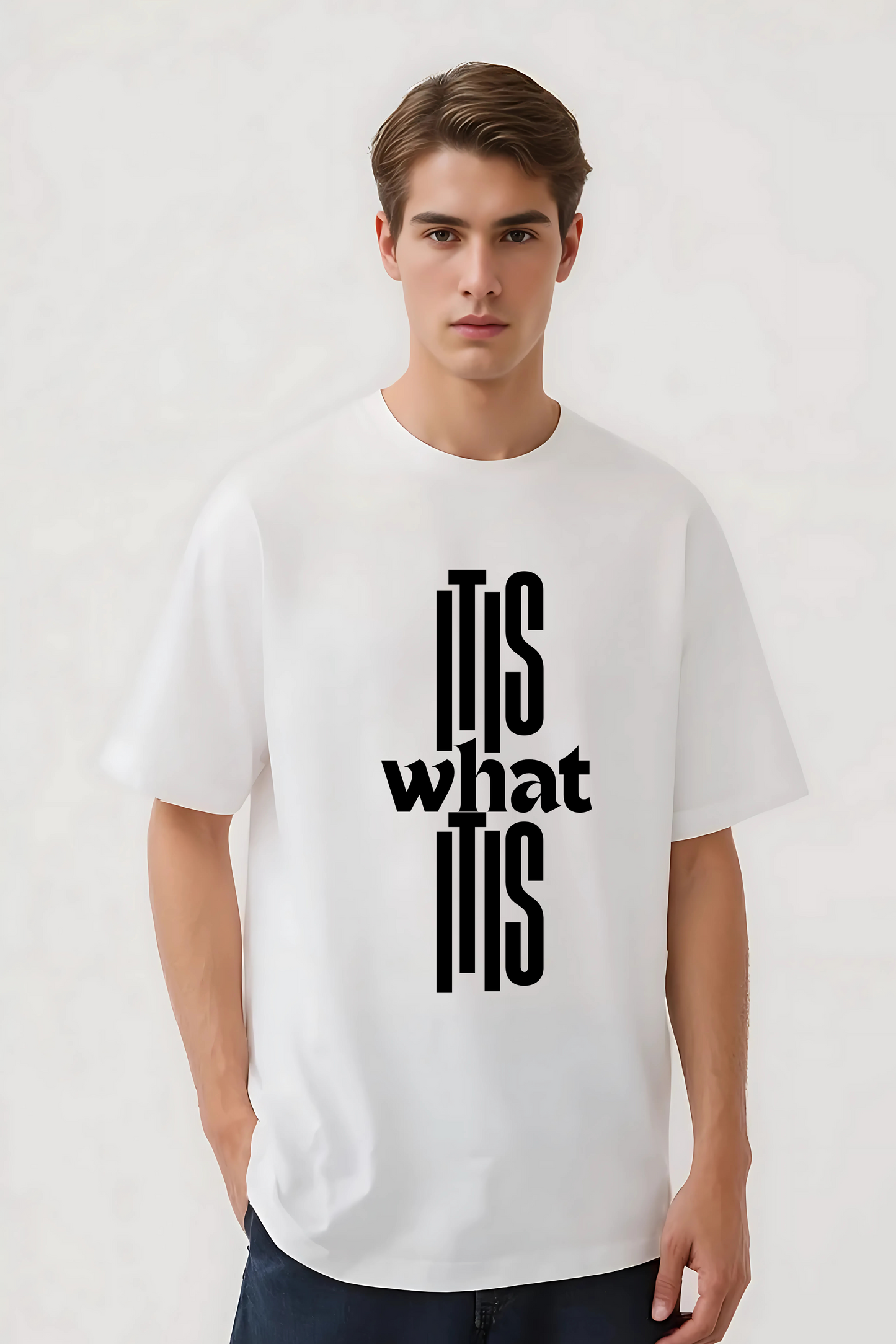 IT IS WHAT IT IS OVERSIZED TEE WHITE