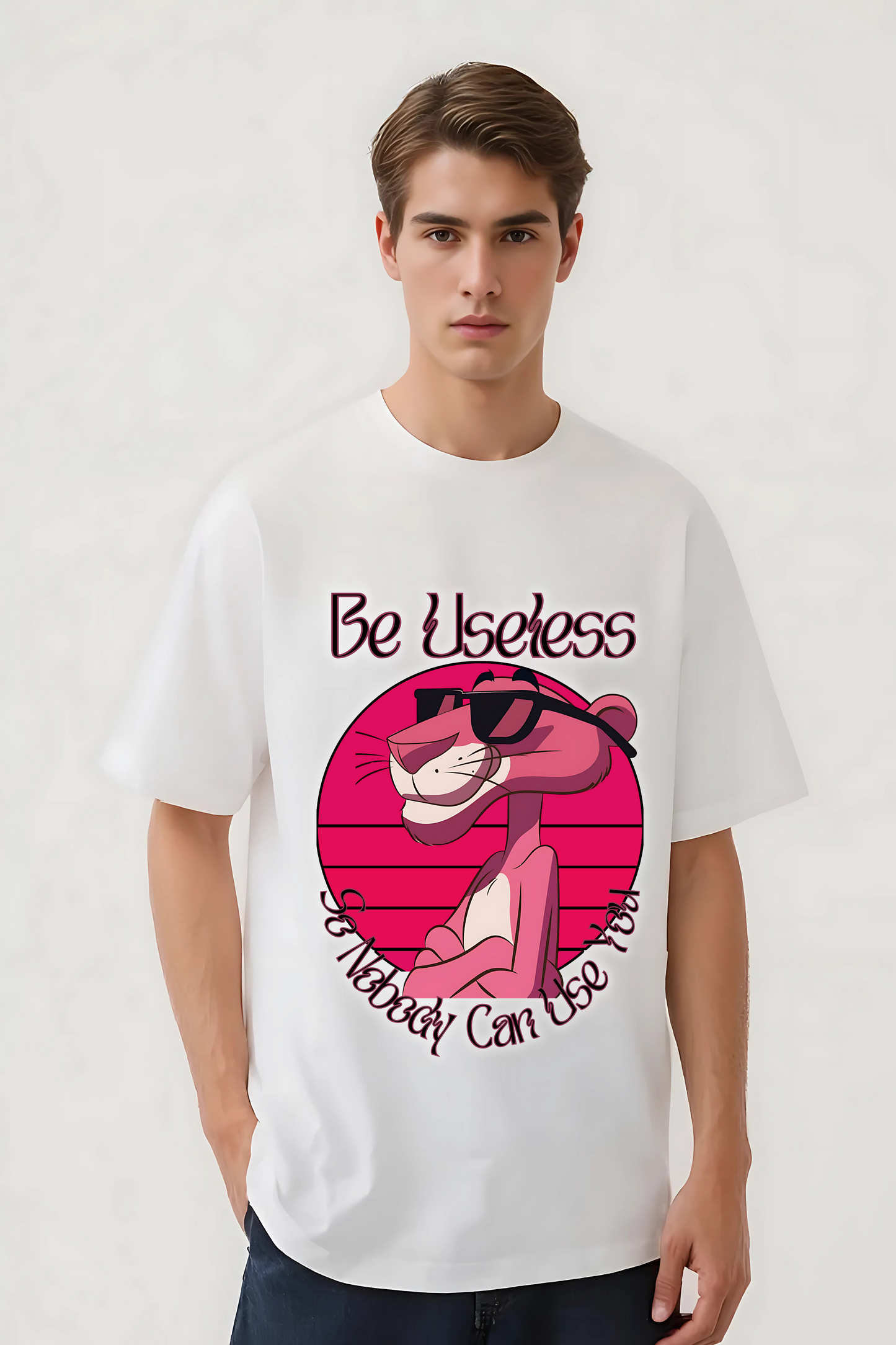 BE USELESS OVERSIZED TEE WHITE