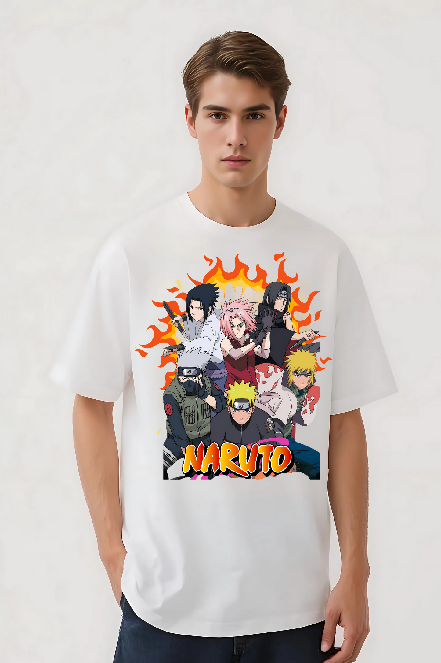 NARUTO SHIPPUDEN OVERSIZED TEE WHITE