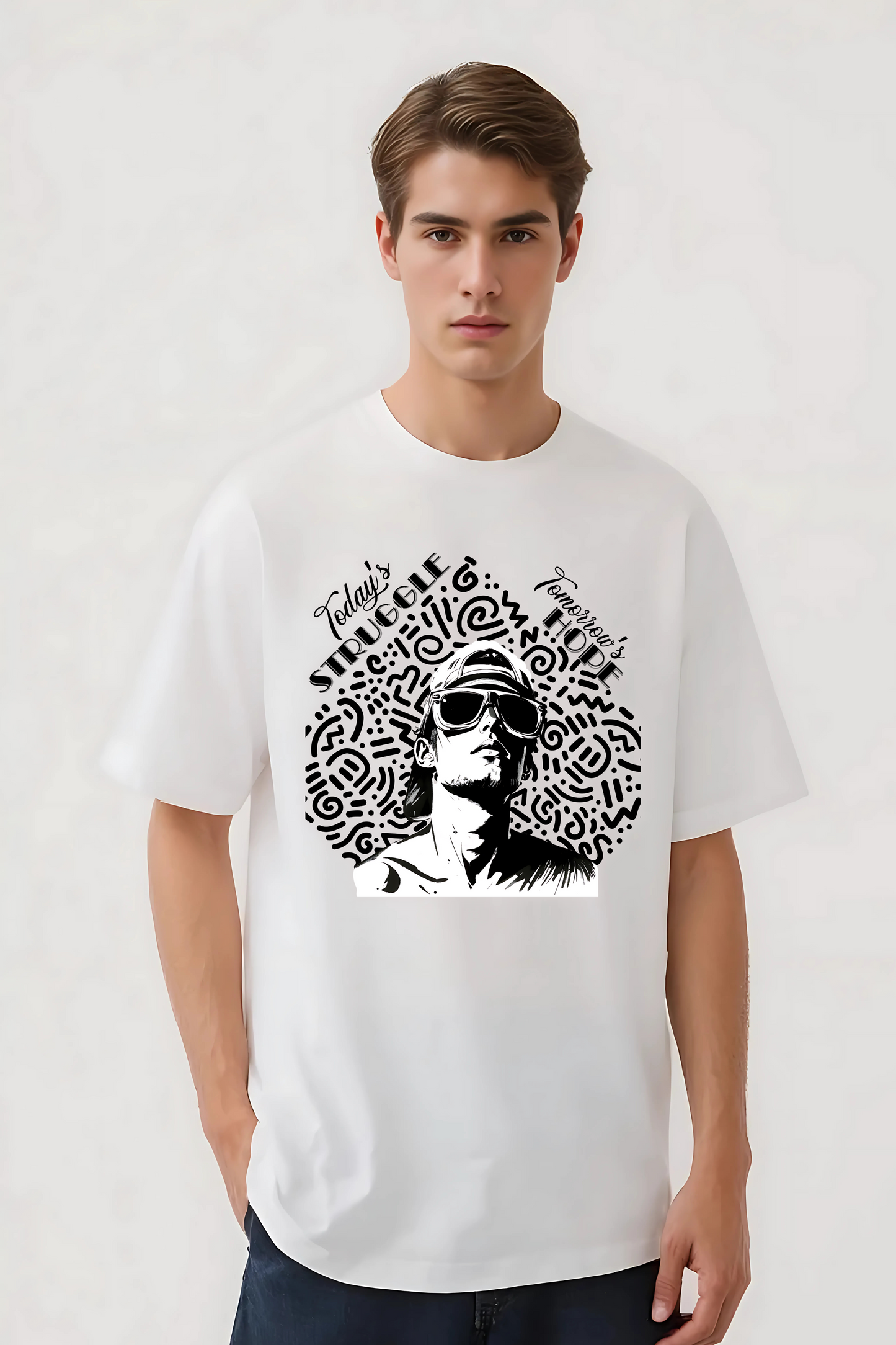 STRUGGLE OVERSIZED TEE WHITE