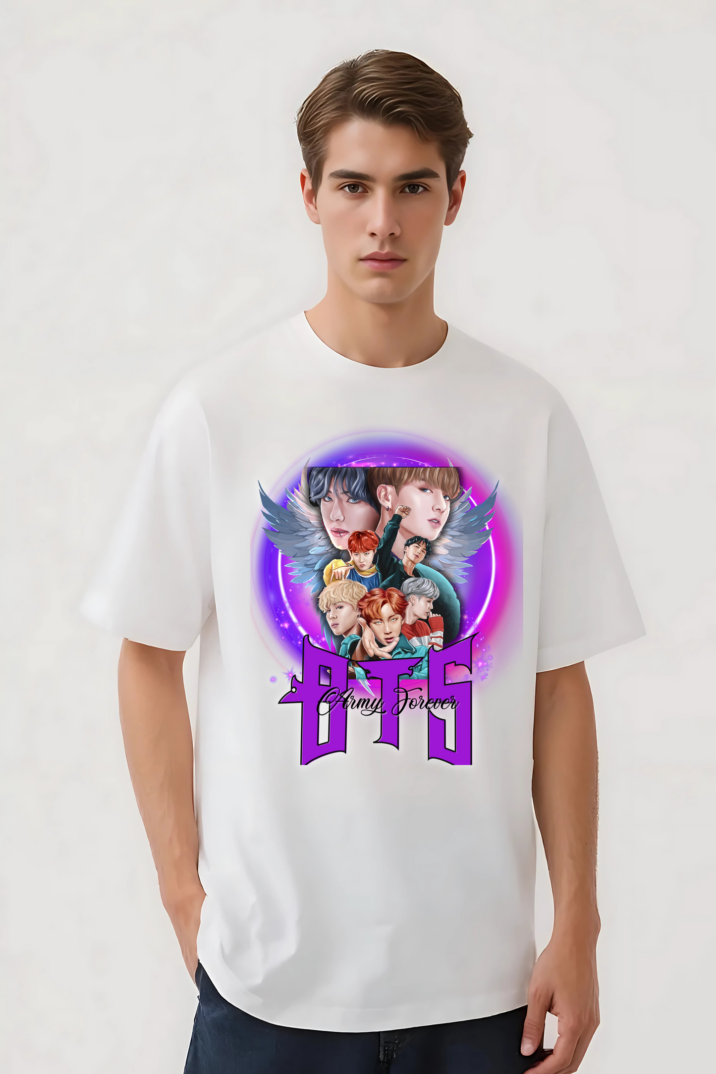 BTS ARMY FOREVER OVERSIZED TEE WHITE