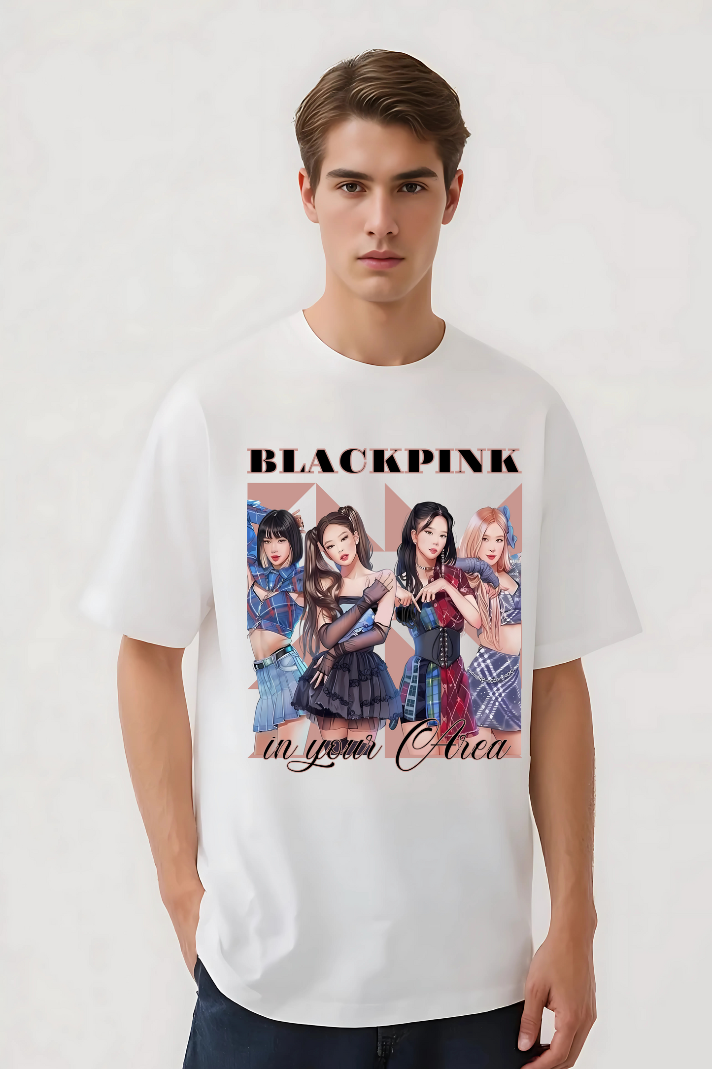 BLACKPINK OVERSIZED TEE WHITE