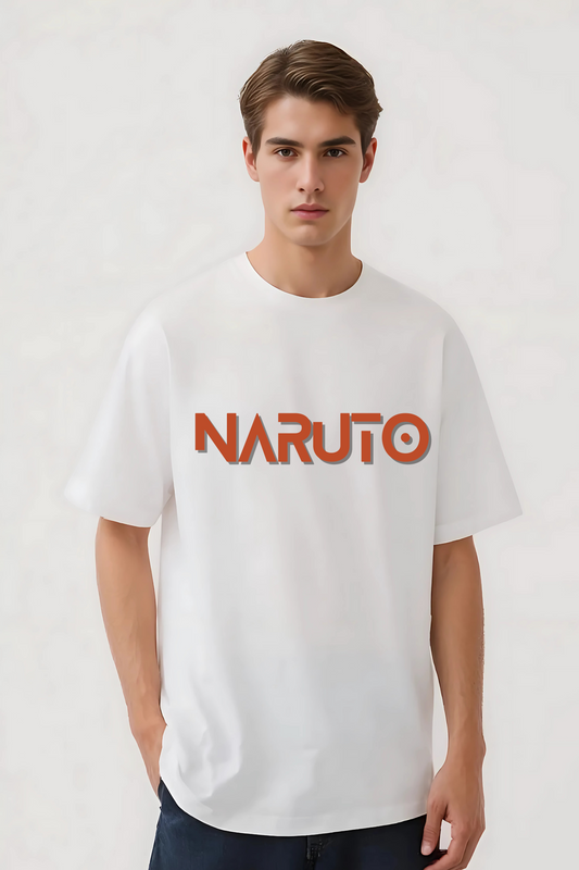 NARUTO FLAME OVERSIZED TEE WHITE