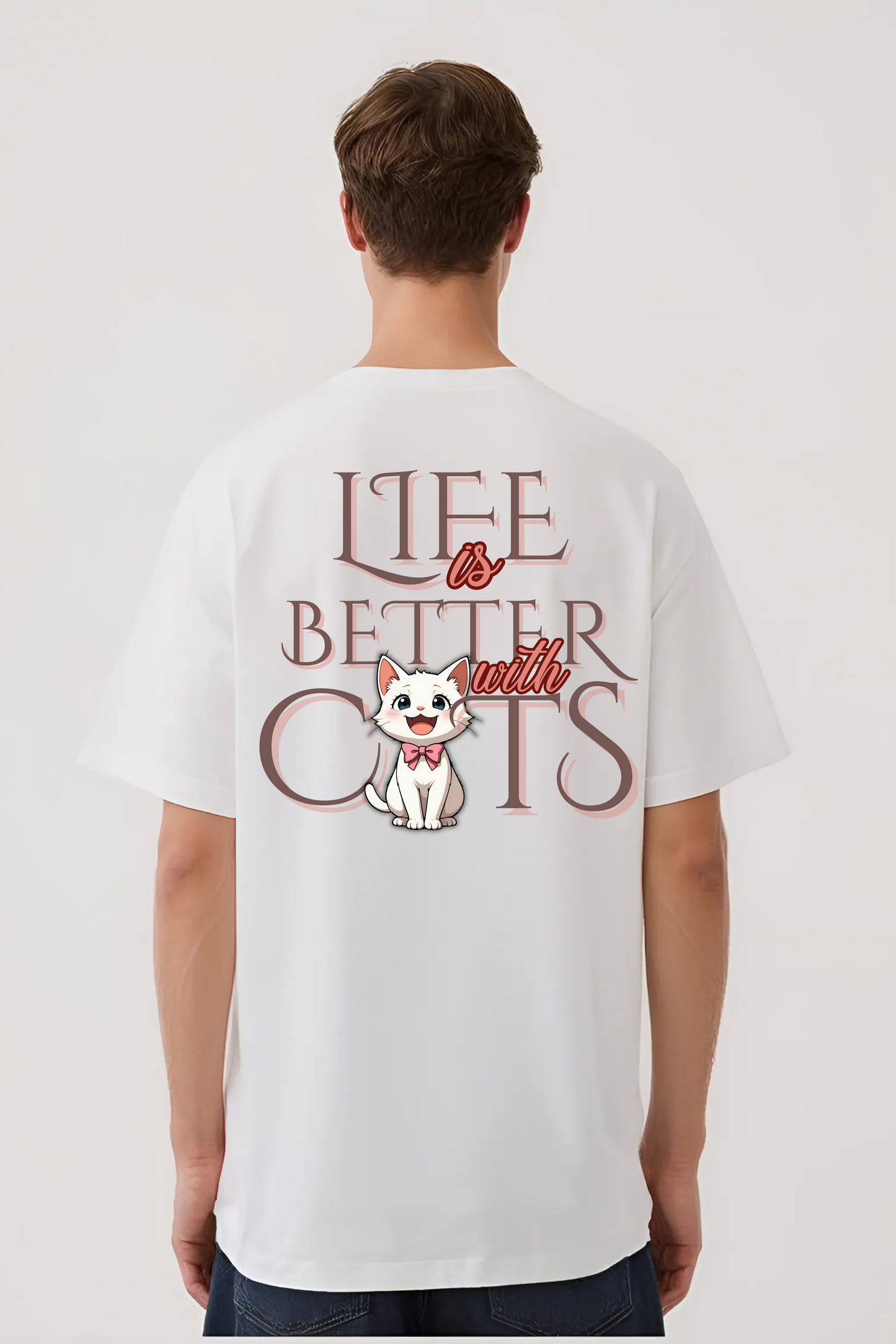CATS OVERSIZED TEE WHITE