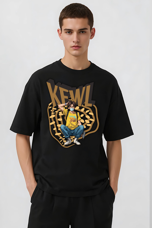 KEWL OVERSIZED TEE BLACK