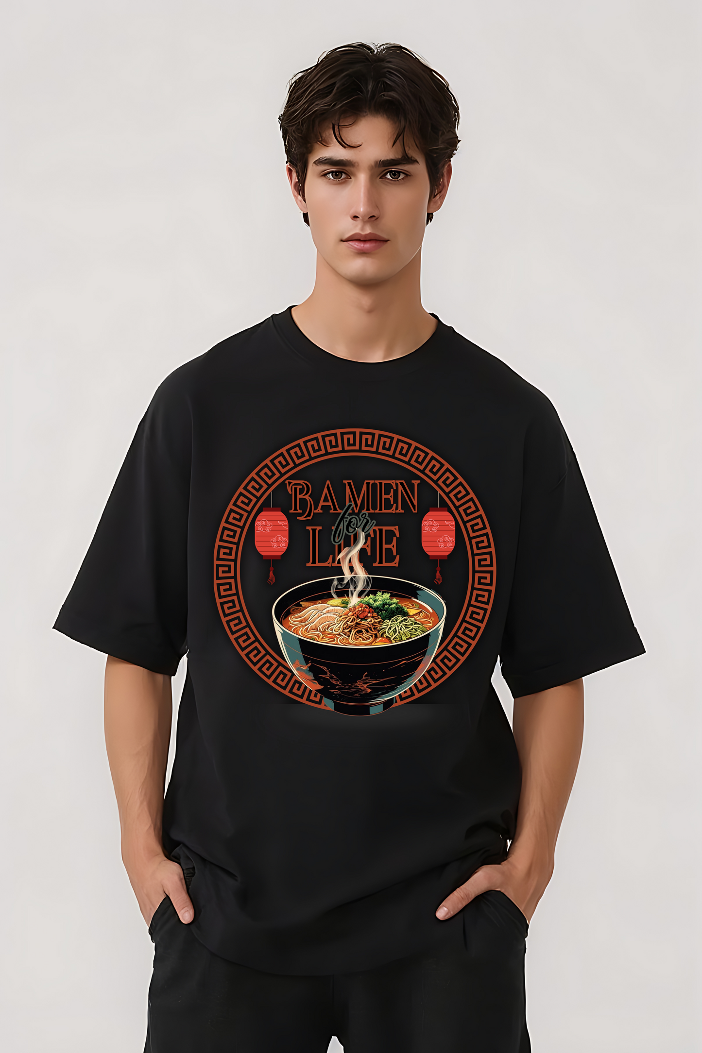 RAMEN OVERSIZED TEE BLACK
