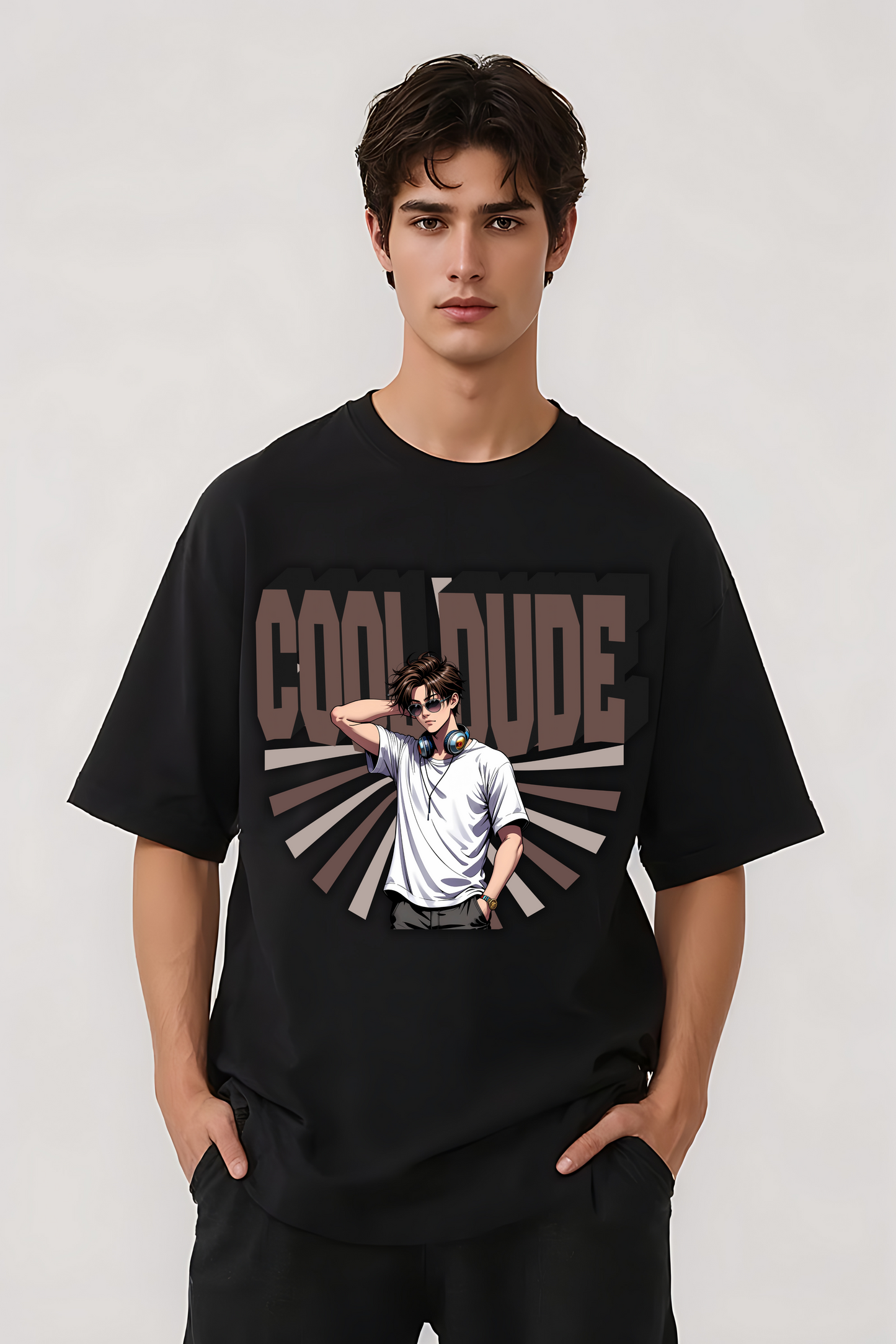 COOL DUDE OVERSIZED TEE BLACK