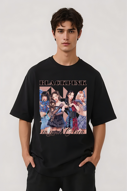 BLACKPINK OVERSIZED TEE BALCK