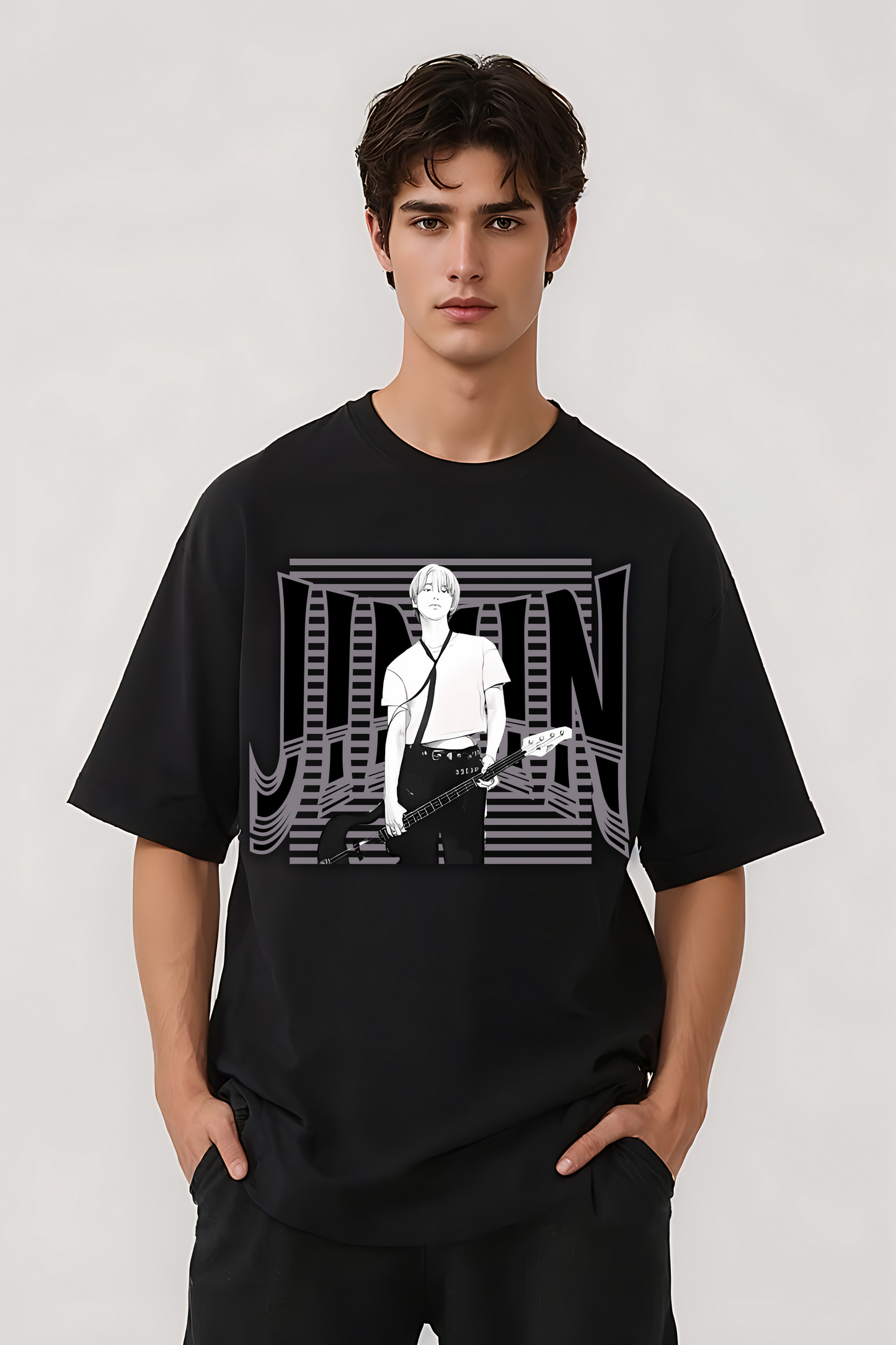 JIMIN OVERSIZED TEE BLACK