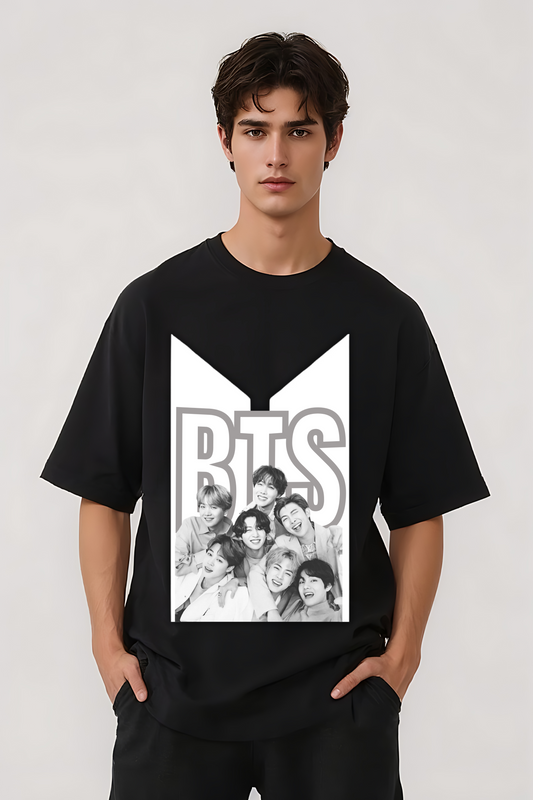 BTS GROUP OVERSIZED TEE-2 BLACK