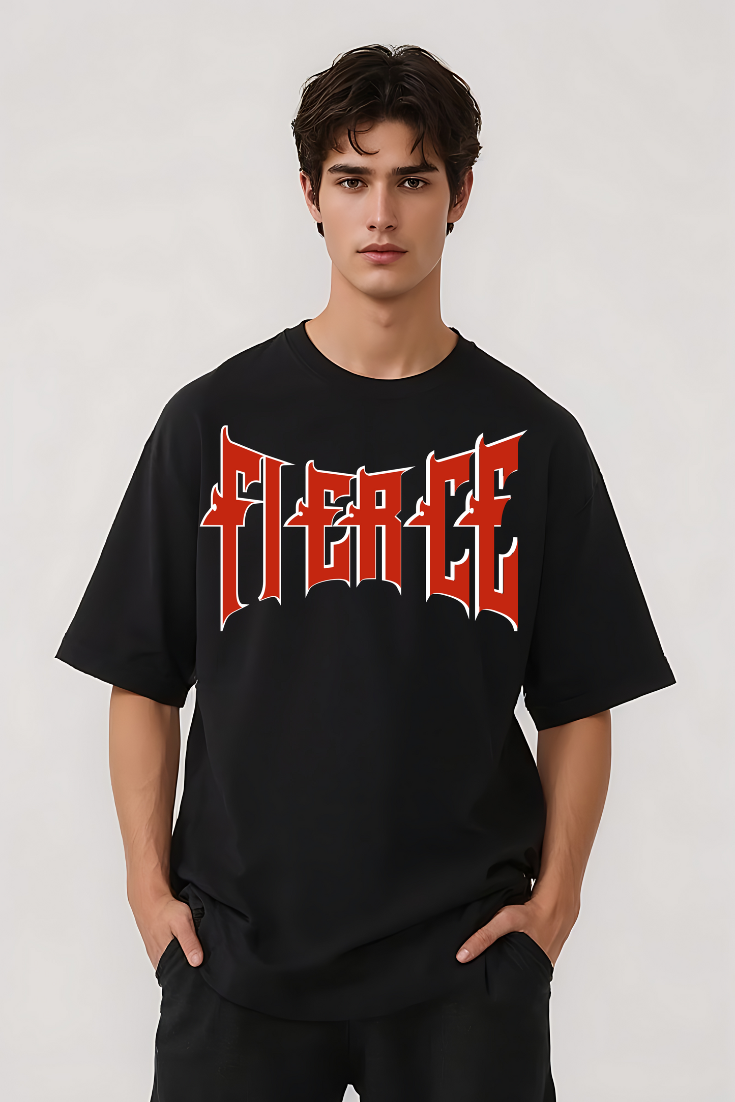 FIERCE OVERSIZED TEE BLACK