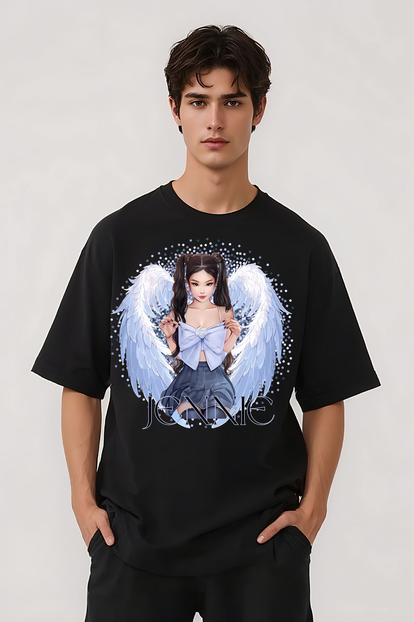 JENNIE OVERSIZED TEE BLACK