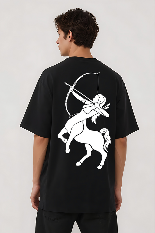 SAGITTARIUS OVERSIZED TEE BLACK