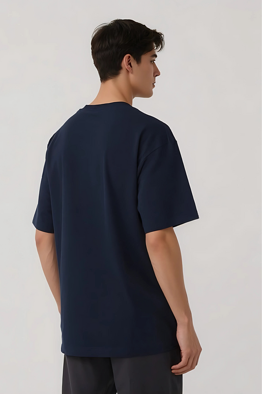 SUMMER VIBES OVERSIZED TEE NAVY-BLUE