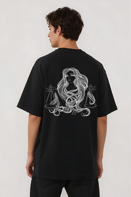 LIBRA OVERSIZED TEE BLACK