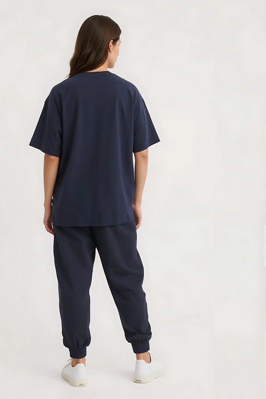 LALISA OVERSIZED TEE NAVY-BLUE