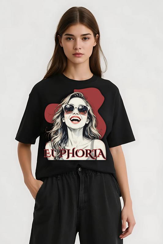 EUPHORIA OVERSIZED TEE BLACK
