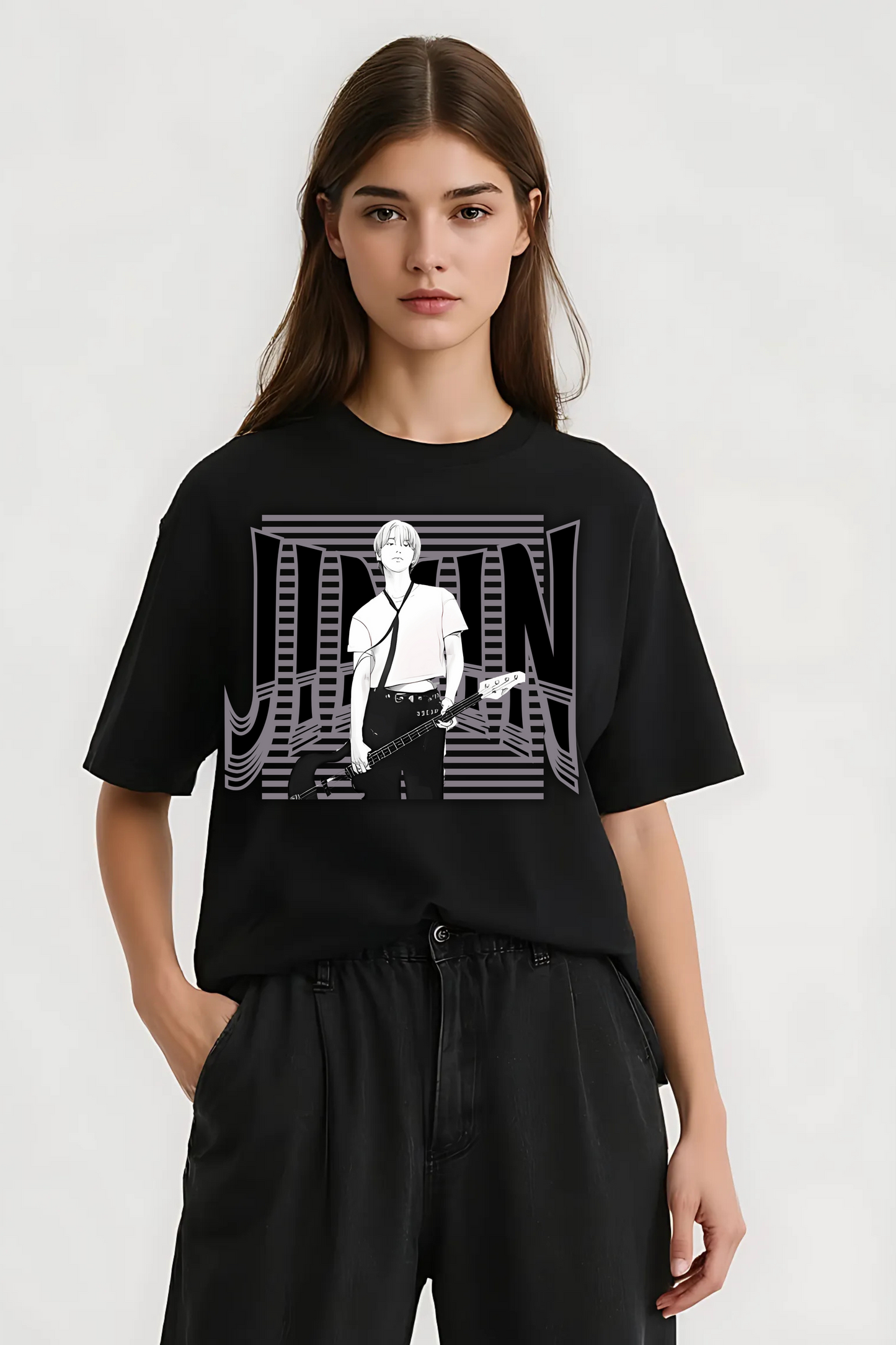 JIMIN OVERSIZED TEE BLACK