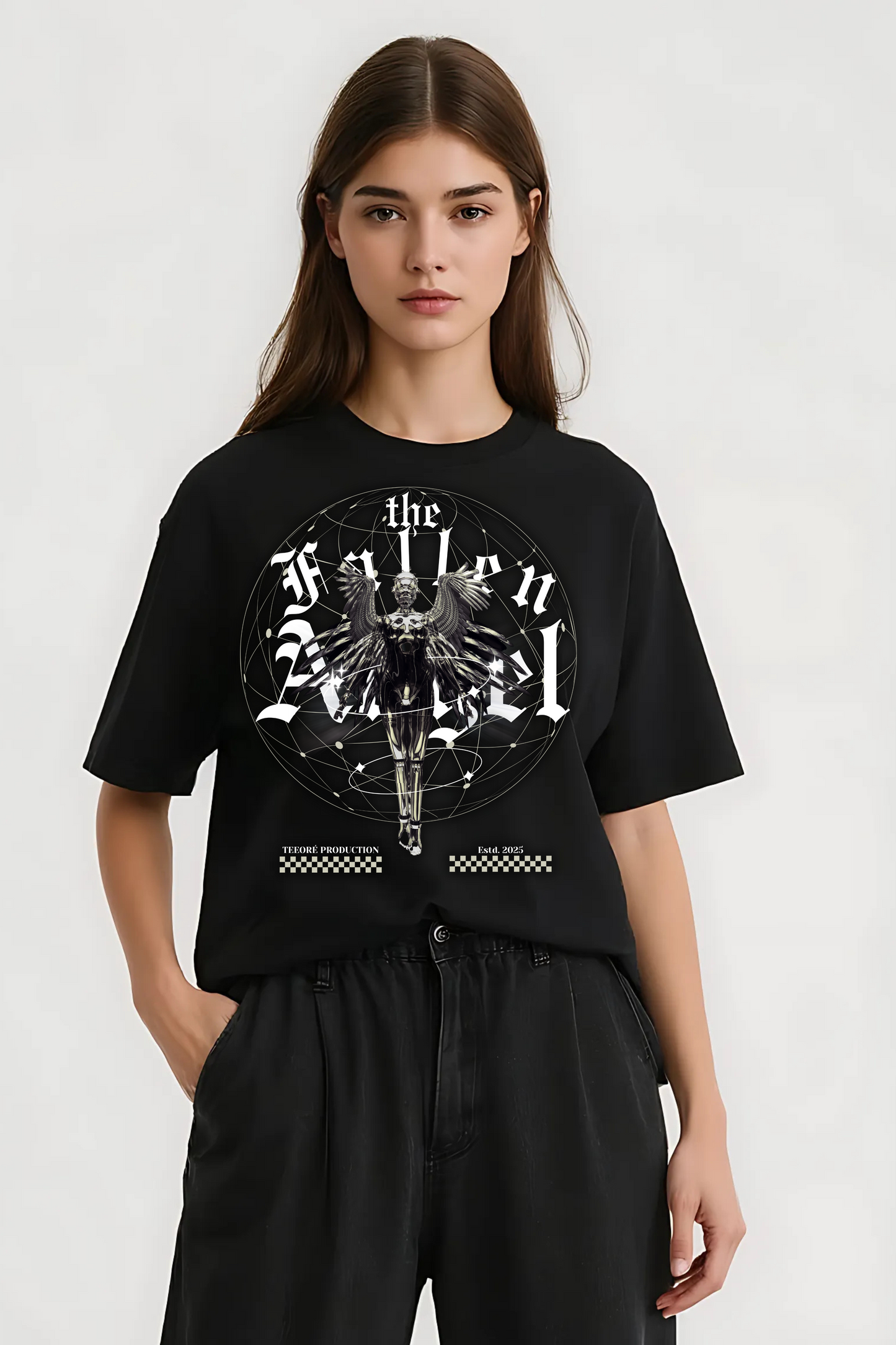 FALLEN ANGEL OVERSIZED TEE BLACK